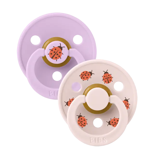 Σετ 2 Πιπίλες Studio Collection Color Ladybug Violet Sky/Petal (0-6 μηνών) - Bibs