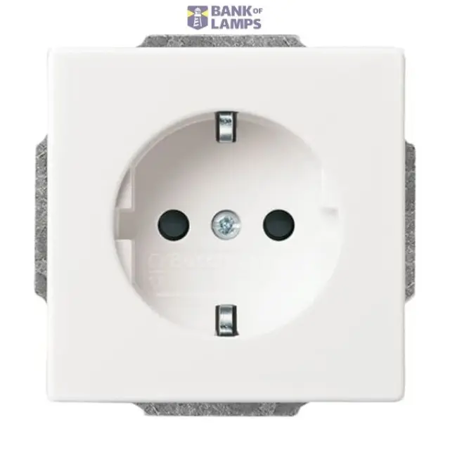 20 EUC-84-500 Cover Plates (partly incl. Insert) Protective Contact (SCHUKO) studio white - 63x63
