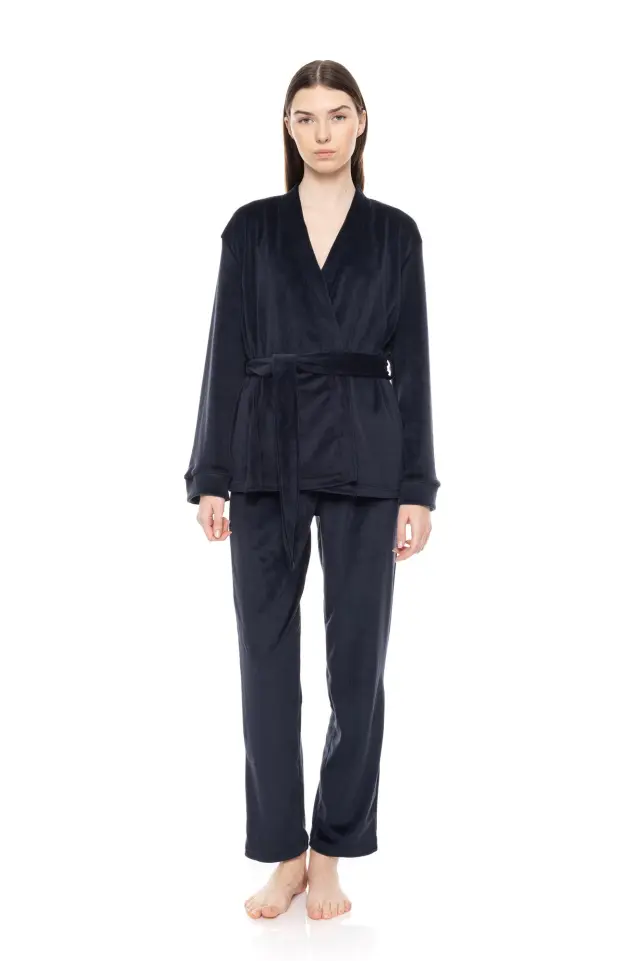 W1892 - Yacht Blue - PYJAMA 3PCS SOFT VELVET