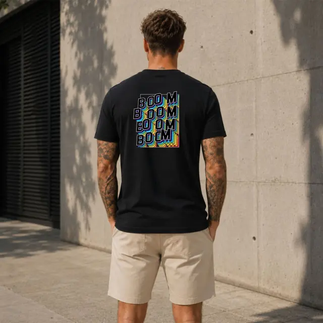 T-shirt Noshame® Μαύρο με τύπωμα - 3126011 - XXL