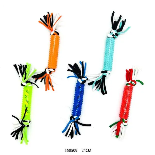 Παιχνίδι σκύλου σχοινί με μασητικό - 24cm - 12pcs - 550509 2