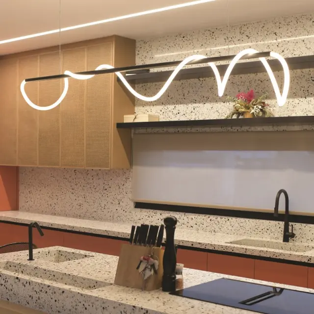KYMA-ΦΩΤΙΣΤΙΚΟ ΚΡΕΜΑΣΤΟ ΜΑΥΡΟ ΜΑΤ ΜΕΤΑΛΛΙΚΟ LED SMD 60W 3000Κ 3300LM IP20 1900Χ60Χ2150ΜΜ / ZM36LEDP190BK 2