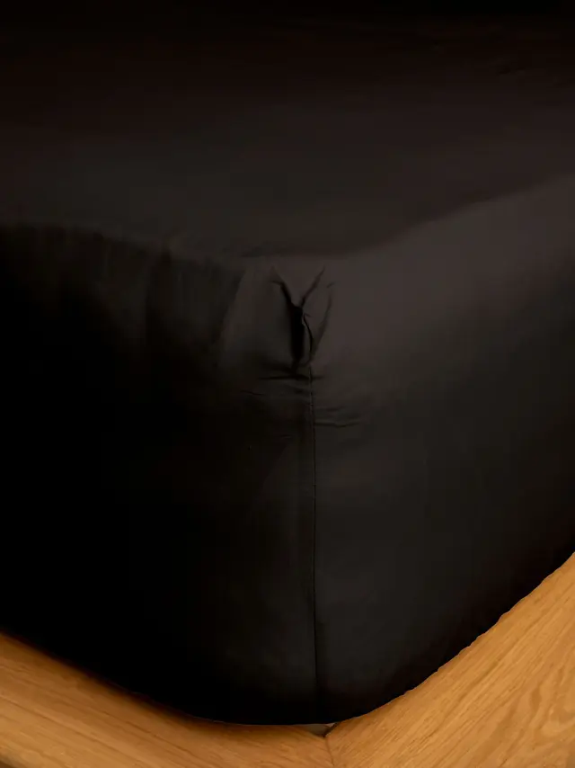 Κατωσέντονο Cotton Feelings με λάστιχο 111 Black Μονό (100x200+30) Sunshine