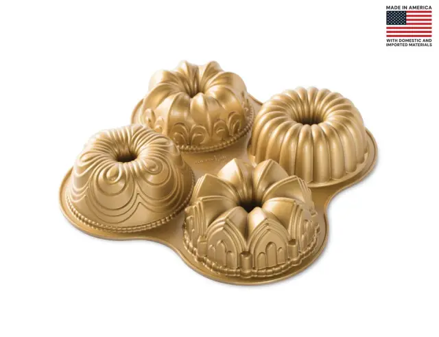 Φόρμα για κέικ Nordic Ware Premier Gold σε 4 σχέδια, με τρύπα και διαστάσεις 38x6cm91377 3