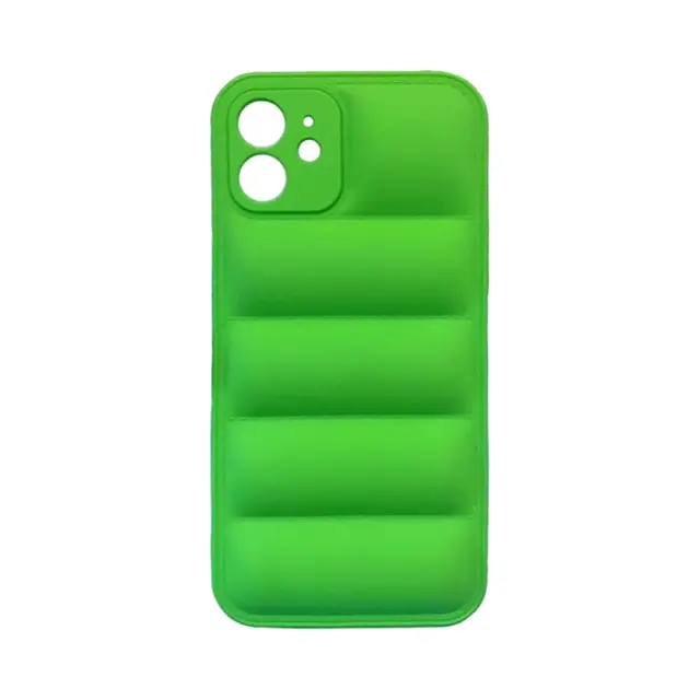 Θήκη Σιλικόνης Wavy Silicone Case Για Apple iPhone 12 Πράσινη