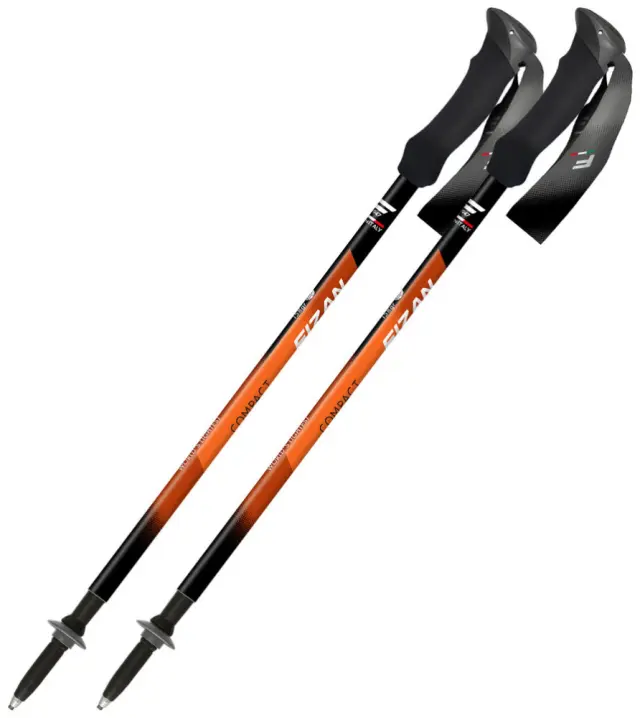 Fizan Compact Τηλεσκοπικά Μπατόν Πεζοπορίας Orange - 100.474