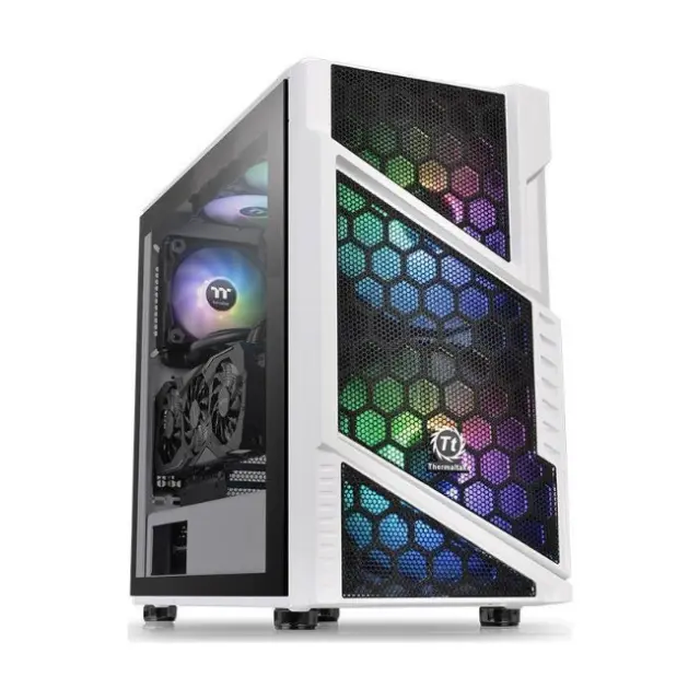 Thermaltake PC Case Commander C31 Tempered Glass ARGB Snow Edition ATX Midi Tower White (CA-1N2-00M6WN-00)