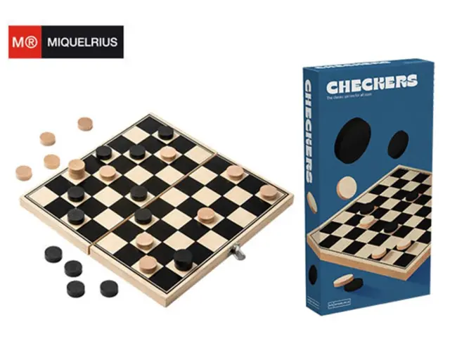 Miquelrius Ξύλινο Επιτραπέζιο Παιχνίδι Checkers για 2 Παίκτες 5+ Ετών/ 844.131756 (MIQUELRIUS)