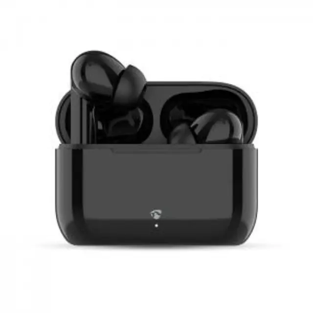 Bluetooth ακουστικά handsfree με θήκη φόρτισης και λειτουργία environmental noise cancelling (ENC), σε μαύρο χρώμα. 3