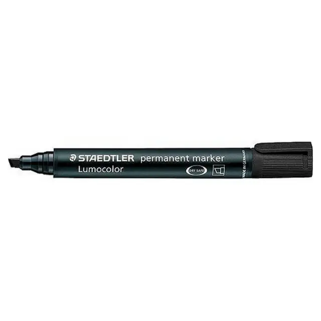 Μαρκαδόρος Staedtler Ανεξίτηλος 2-5mm με Πλακέ Μύτη Μαύρο 350-9