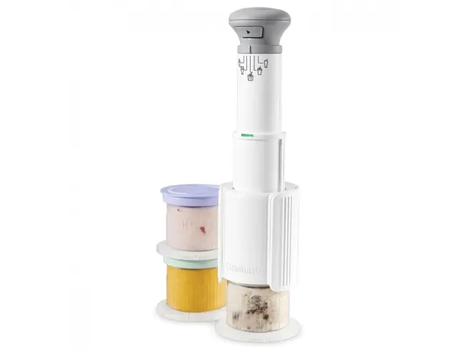 Παγωτομηχανή Cuisinart Freeze Wand COMBO/ICEFD10E με 3 δοχεία, 5 προγράμματα, ισχύ 250W και χωρητικότητα 240ml - ΛευκοCOMBO/ICEFD10E