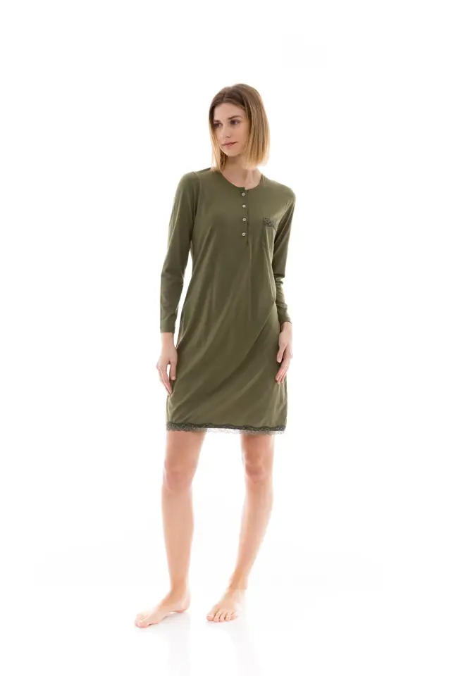 W1387 - Type - NIGHTGOWN SOLID FOREST 3
