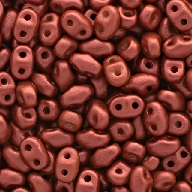 Χάντρα MiniDuo - Chalk Lava Red 2x4mm ~7gr