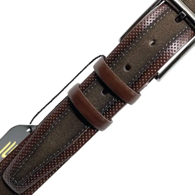 Καφέ Ζώνη P.U. Leather Τύπου Suede 3,5 cm - 110cm 3