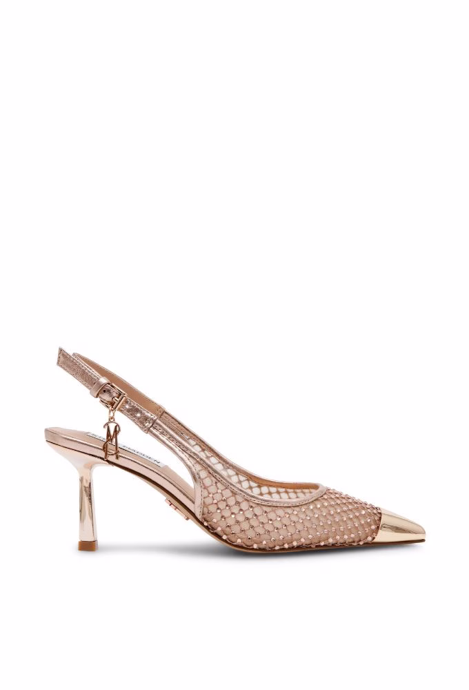 Steve Madden Γόβες Ρόζ Χρυσό με Στράς Ανοιχτό Ροζ - 39 2