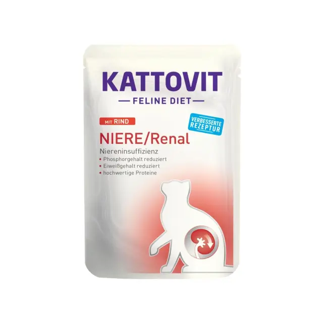 KATTOVIT Feline Diet Niere-Renal Beef - wet cat food - 85g