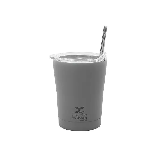 Θερμός Coffee Mug Save The Aegean Fjord Grey 350ml Estia 01-12441
