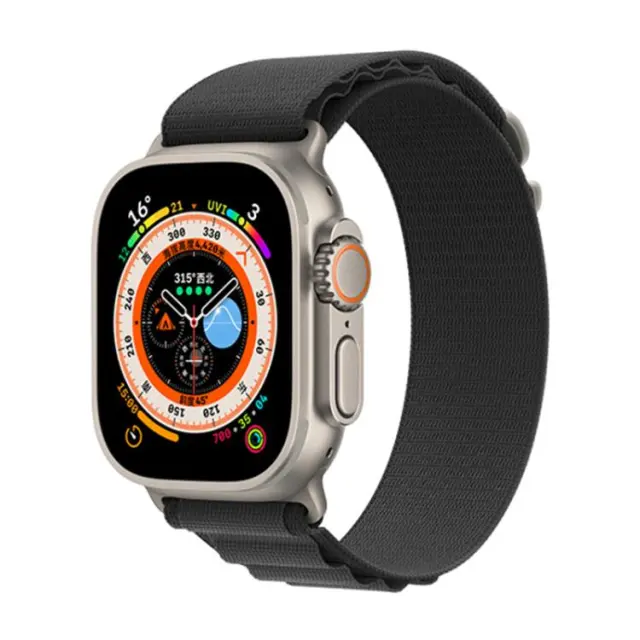 Nylon Λουράκι για Apple Watch 38/40/41/42(Series 10/11/12)mm- Dark Gray OEM 2