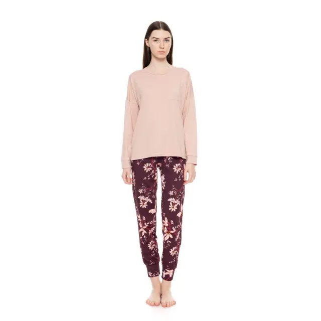 Γυναικεία πυτζάμα Magenda Flower W1539 Τύπος Pink Label - XXL