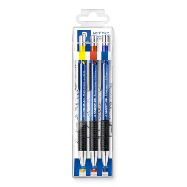 Σετ 3 Μηχανικά Μολύβια Staedtler Mars Micro 775 0.3-0.5-0.7mm