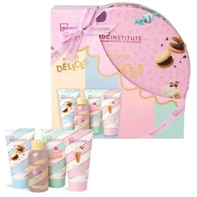 IDC Institute Bath Set Petits Delices Tin Gift Set 4pcs
