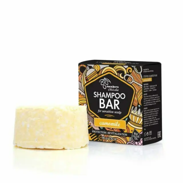 Macrovita Olive.elia Camomile Στέρεο Σαμπουάν για Όλους τους Τύπους Μαλλιών 80gr