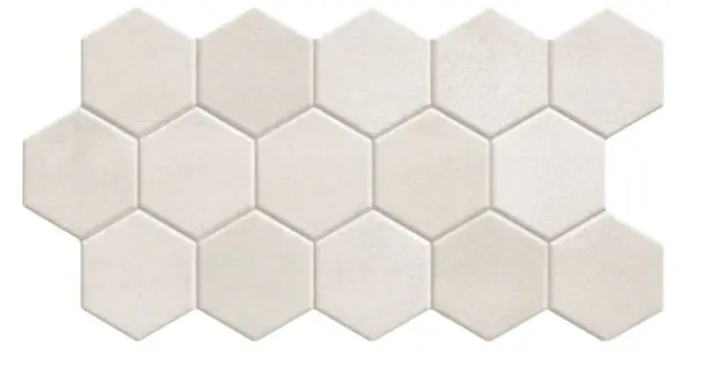 Πλακάκι Τοίχου KARAG HEX Stonehenge WHITE 26.5X51