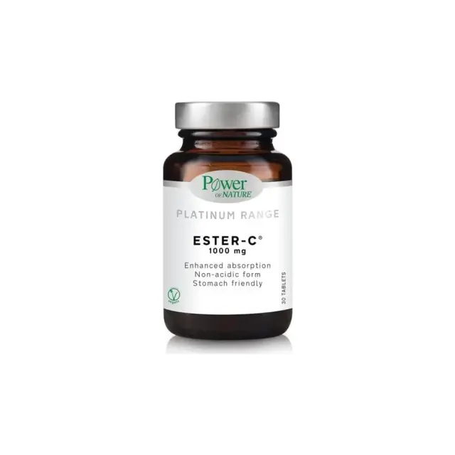 Power Of Nature Platinum Range Ester-C Βιταμίνη για Ενέργεια & Ανοσοποιητικό 1000mg 30 ταμπλέτες