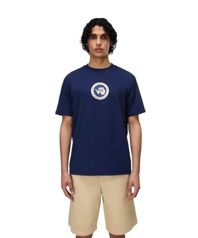 Napapijri - Ανδρικό T-shirt S-Phos SS Relaxed fit NP0A4G5A-B2Q Μπλε Σκούρο - XL
