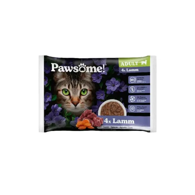 Pawsome Adult Αρνί 85gr FlowPack (4 Τεμ.) 85gr FlowPack (4 Τεμ)