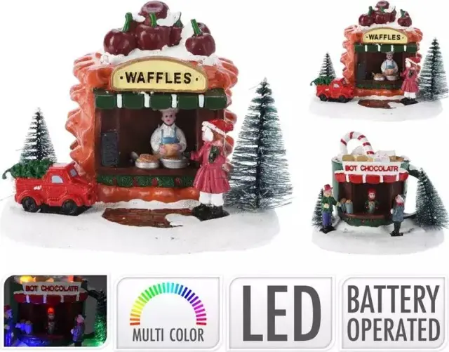 Christmas Town Decoration Elect Decor Φωτιζόμενο Στολίδι 17 Χ 13cm