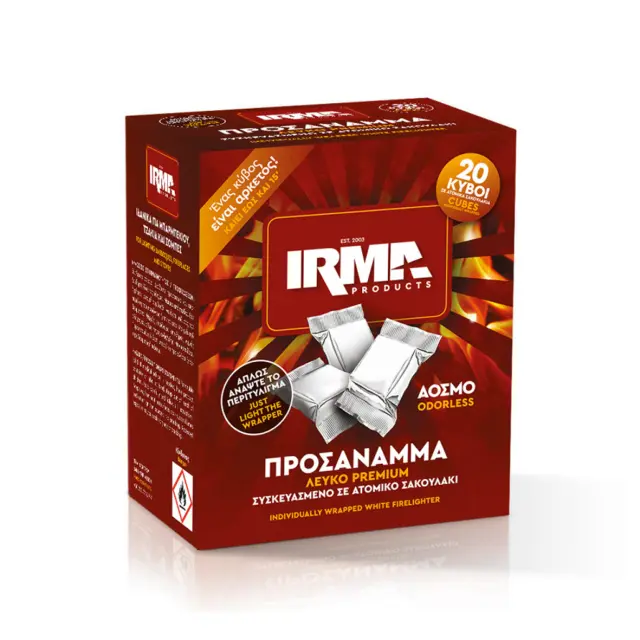 IRMA Irma προσάναμα Premium Λευκό Κύβοι 20τεμ