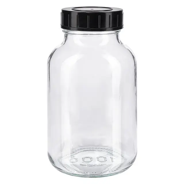 Γυάλινο Βάζο Ø10x18cm με Φαρδύ Στόμιο Ø55mm - 1000ml