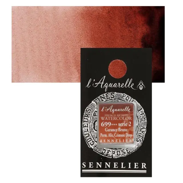 Χρώμα Ακουαρέλας Sennelier l Aquarelle Half Pan - 699 Permanent Alizarin Crimson Lake