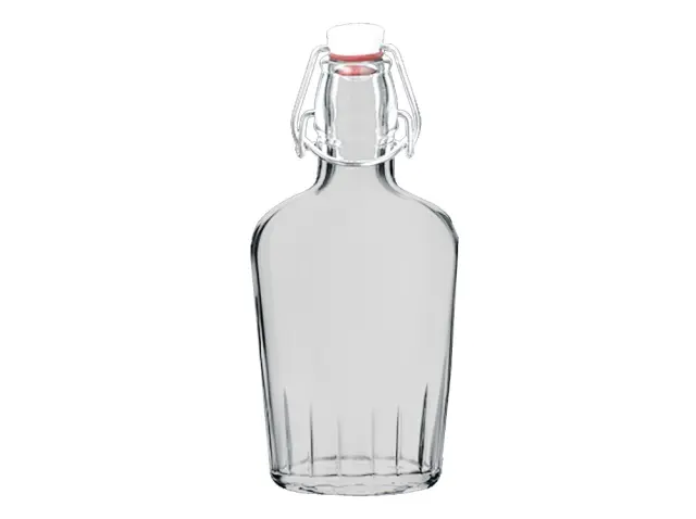 Φιάλη Με Πώμα Διάφανο Γυαλί 250ml