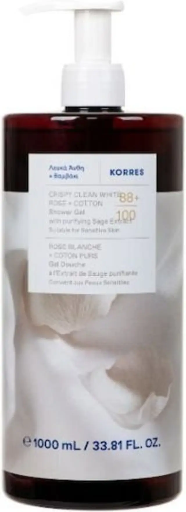 Korres Ενυδατικό Shower Gel με Άρωμα Άνθη Βαμβακιού 1000ml