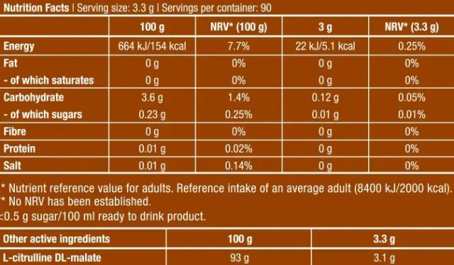 Citrulline Malate 300g (Biotech USA) Green Apple 2