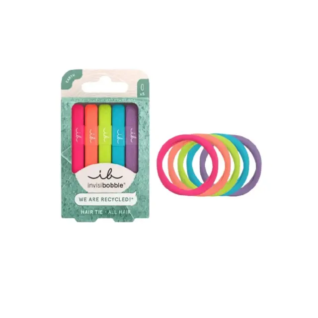 Invisibobble Neon Glow Λαστιχάκια Μαλλιών, 5τεμ