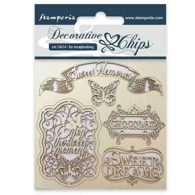 Διακοσμητικά Chipboard Stamperia - Sweet Memories 14x14cm - 1τεμ