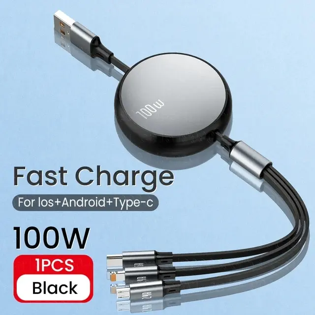 ATC-C3in1 Καλώδιο Πολλαπλής Φόρτισης Lightning Type-C Micro 20.003.0005 2