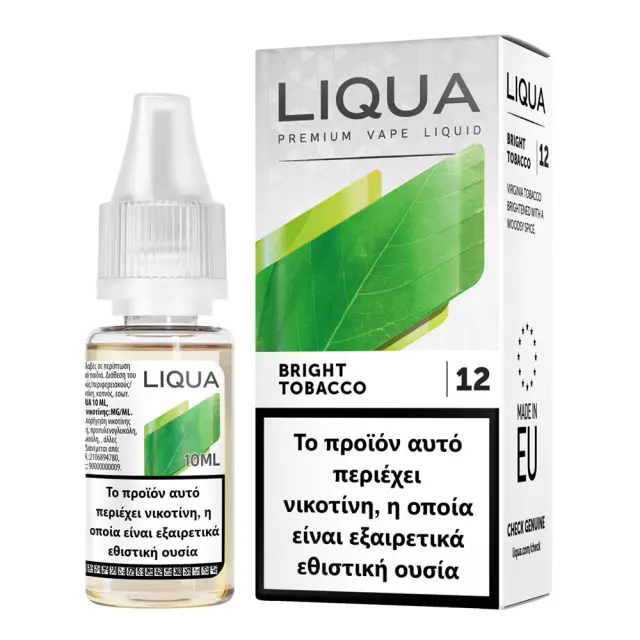 Liqua Bright Tobacco 12mg 10ml Υγρό Αναπλήρωσης
