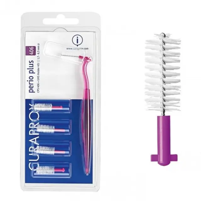Curaprox Perio Plus Μεσοδόντια Βουρτσάκια με Λαβή 1.7mm Ροζ 5τμχ