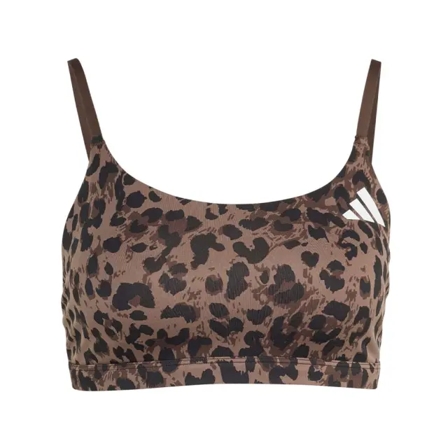 adidas Performance Women's Optime Allover Print Light Support Bra Καφέ KZ2515 (adidas Performance)