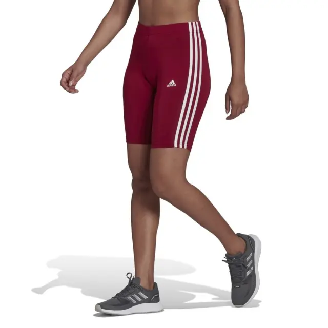 adidas Essentials 3-Stripes Bike Shorts (HD1801-Crimson) - Βυσσινί - XS