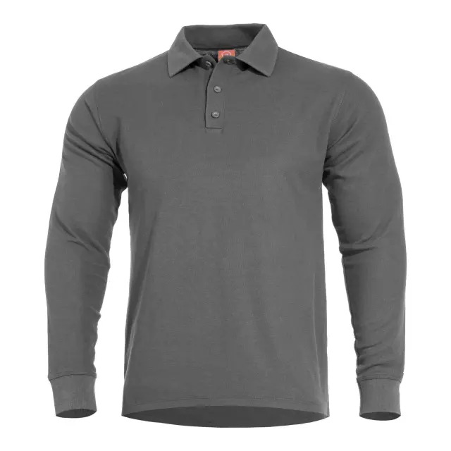 Pentagon Aniketos Long Polo Shirt-Μπλουζάκι Polo για Τακτική-Καθημερινή Χρήση    - 08WG-Wolf Grey-Γκρί Ανοιχτό