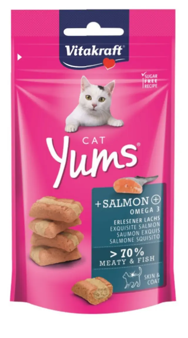 Vitakraft Cat Yums Salmon Λιχουδιά για Γάτες 40gr Μονόχρωμο