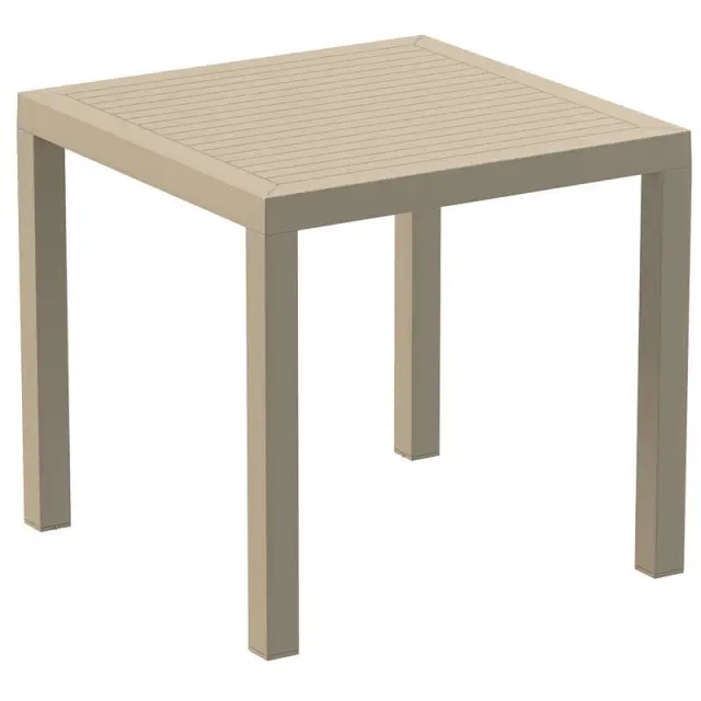 Τραπέζι ARES Dove Grey PP 80x80x75cm