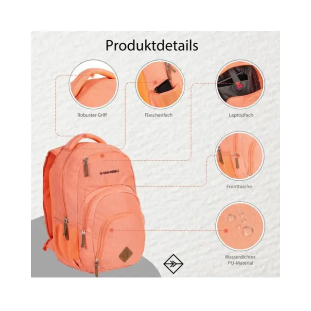 New Rebels BTS Backpack / Σχολική Τσάντα: Pink 2