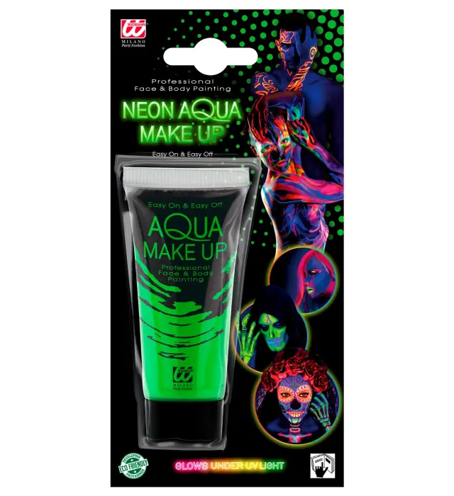 Αποκριάτικο Μακιγιάζ Σωληνάριο Neon Πράσινο 30ml (Widmann) (W-09972)