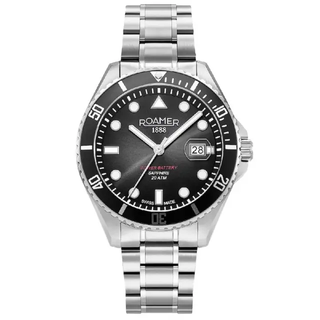 Roamer Pro Diver 200 Men's Watch Silver Stainless Steel Bracelet 969845-41-85-20